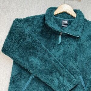 The North Face Osito Quarter Zip Fleece Pullover Jacket Teal Green Womens Medium